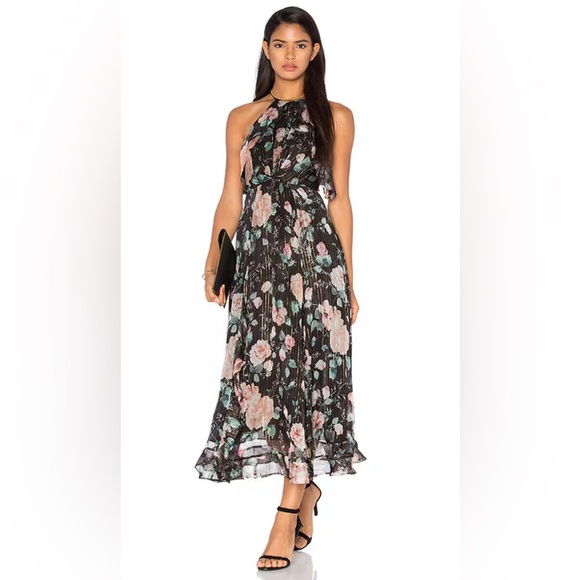 Zimmermann Master Flute Dress in Floral Size 1 Color Black Green Red Gold - Picture 1 of 8